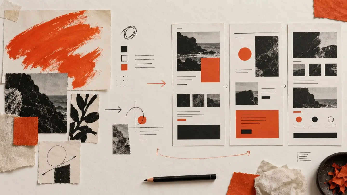 A mood note expanded into visual signals, interface options, and review criteria