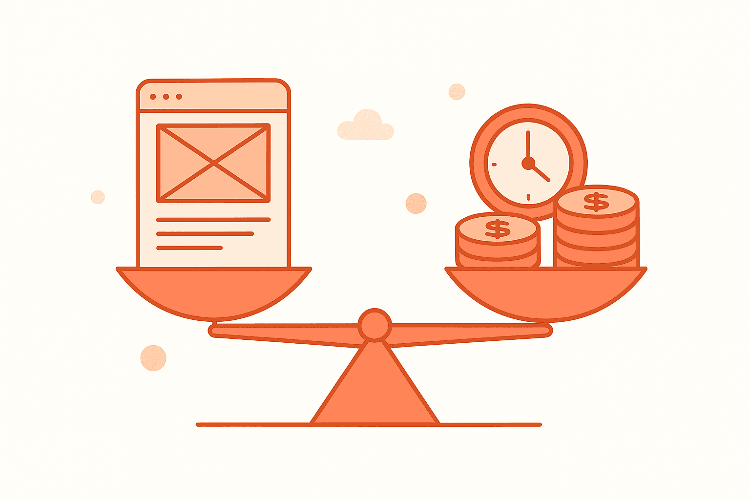 UX Decision-Making Under Constraints - illustration of designer balancing multiple constraints